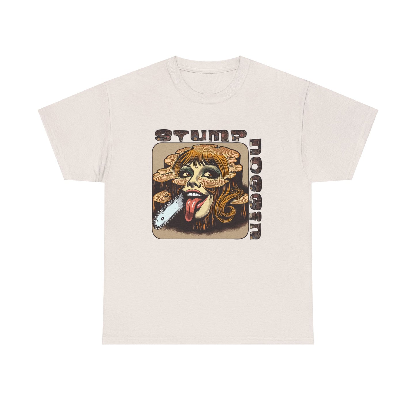 STUMPNOGGIN-chainsaw Heavy Cotton Tee
