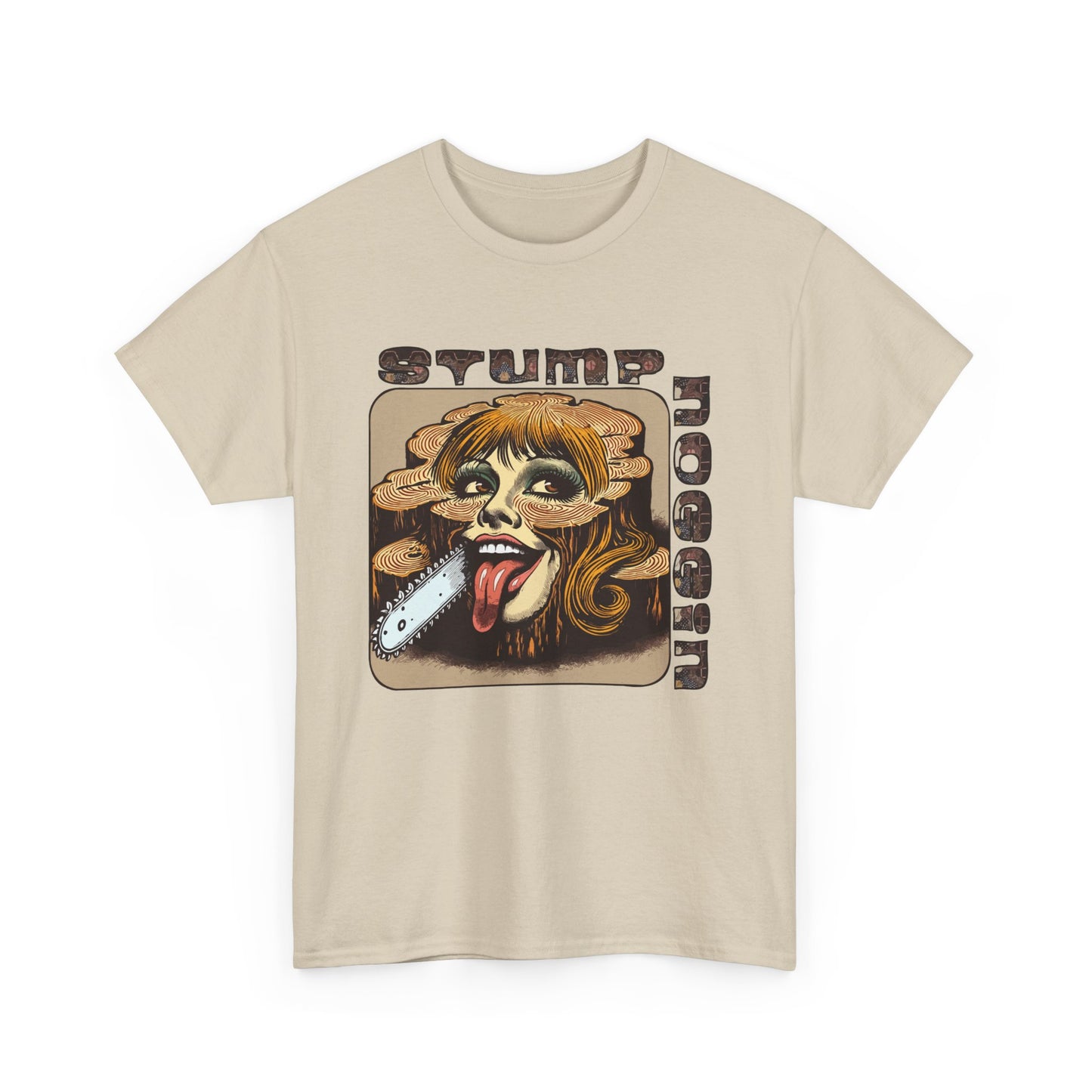 STUMPNOGGIN-chainsaw Heavy Cotton Tee