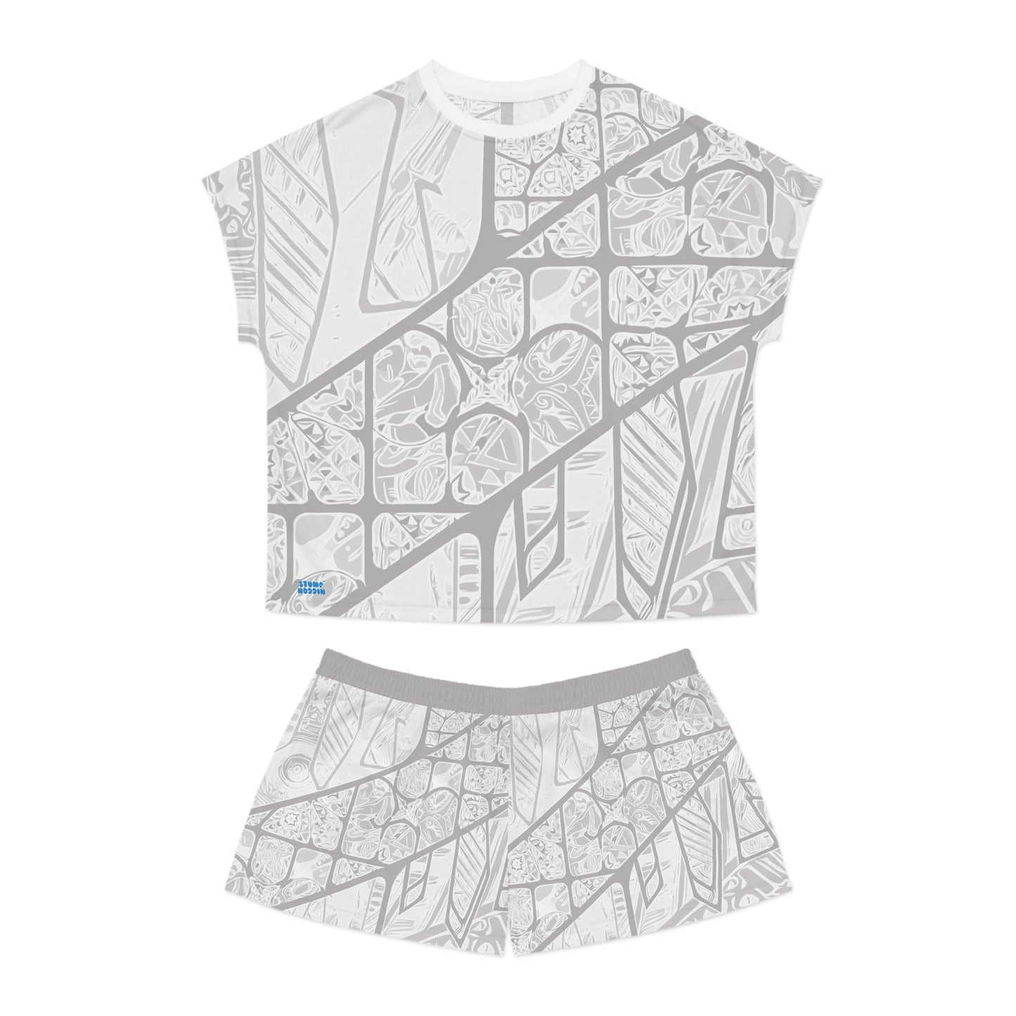 Women's Powder Pebbles Short Pajama Set (AOP)