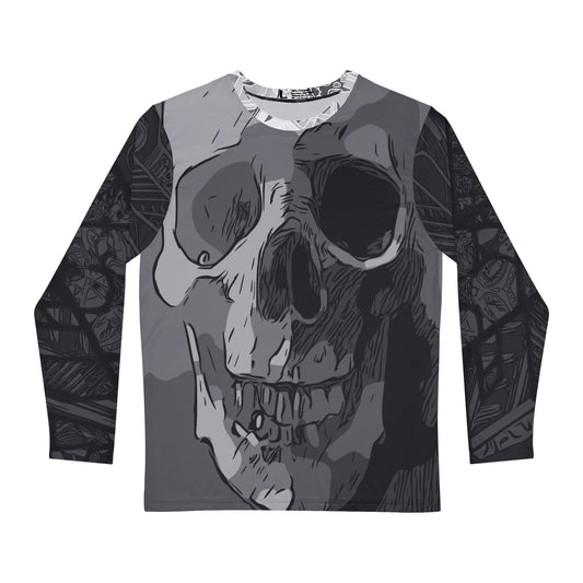 Skull (Black) Long Sleeve Shirt (AOP)