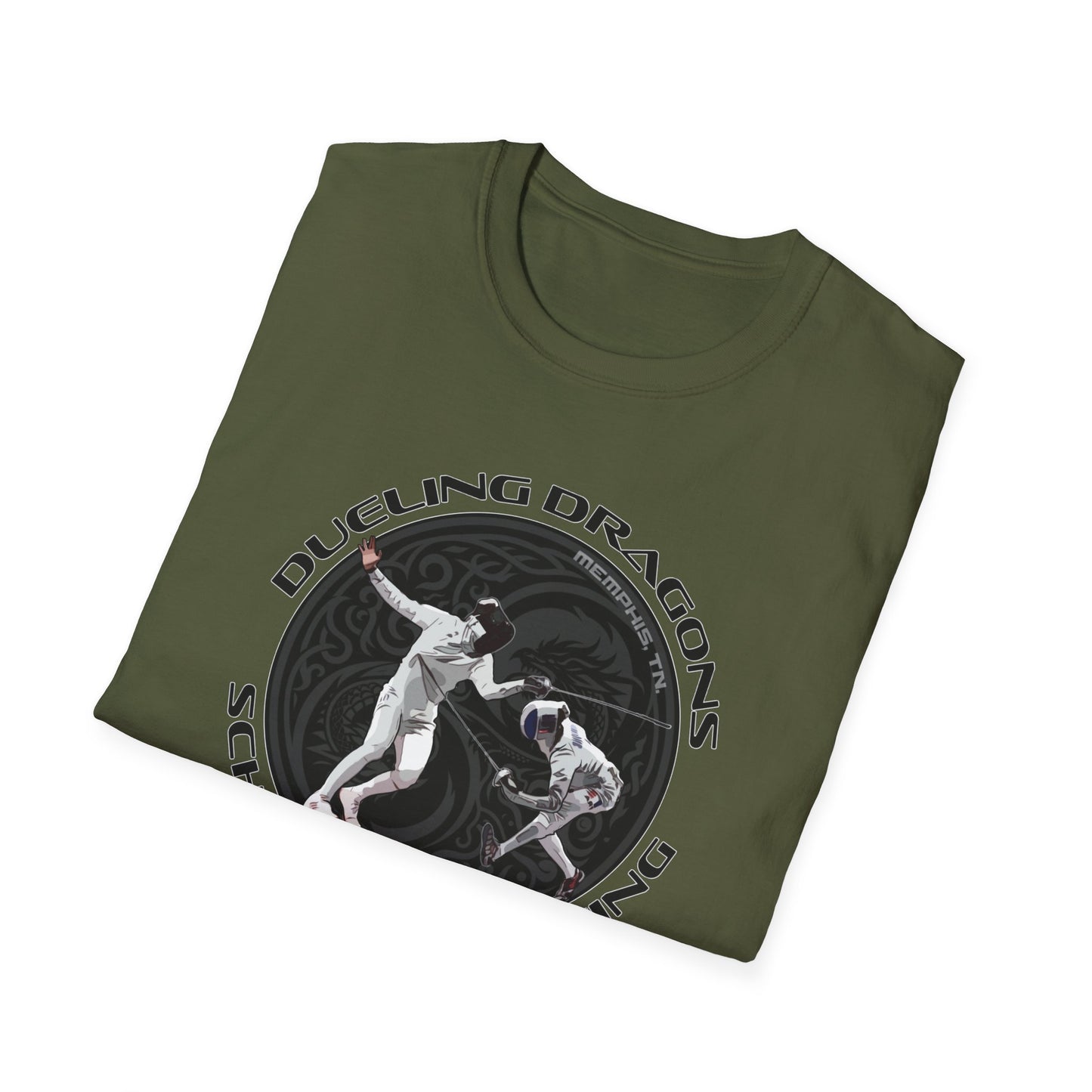 Dueling Dragons Unisex Softstyle T-Shirt