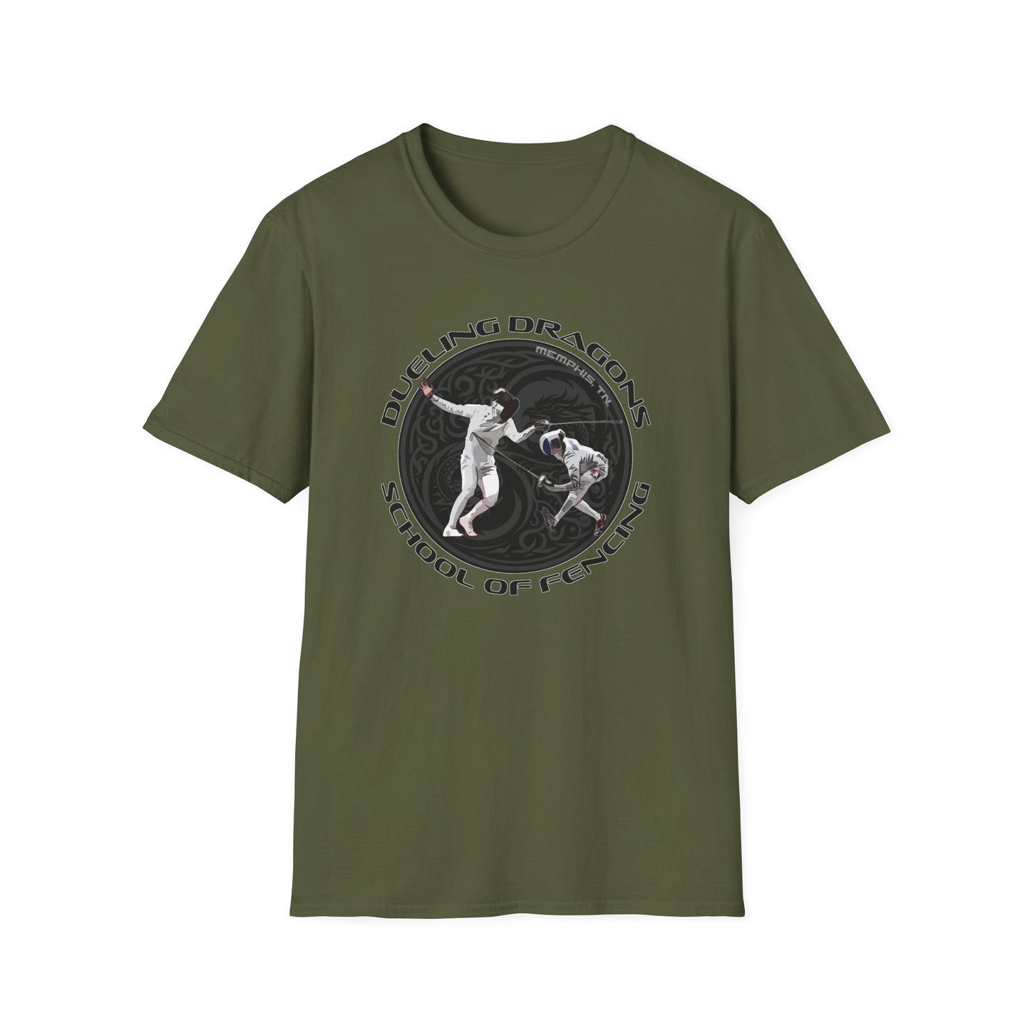 Dueling Dragons Unisex Softstyle T-Shirt