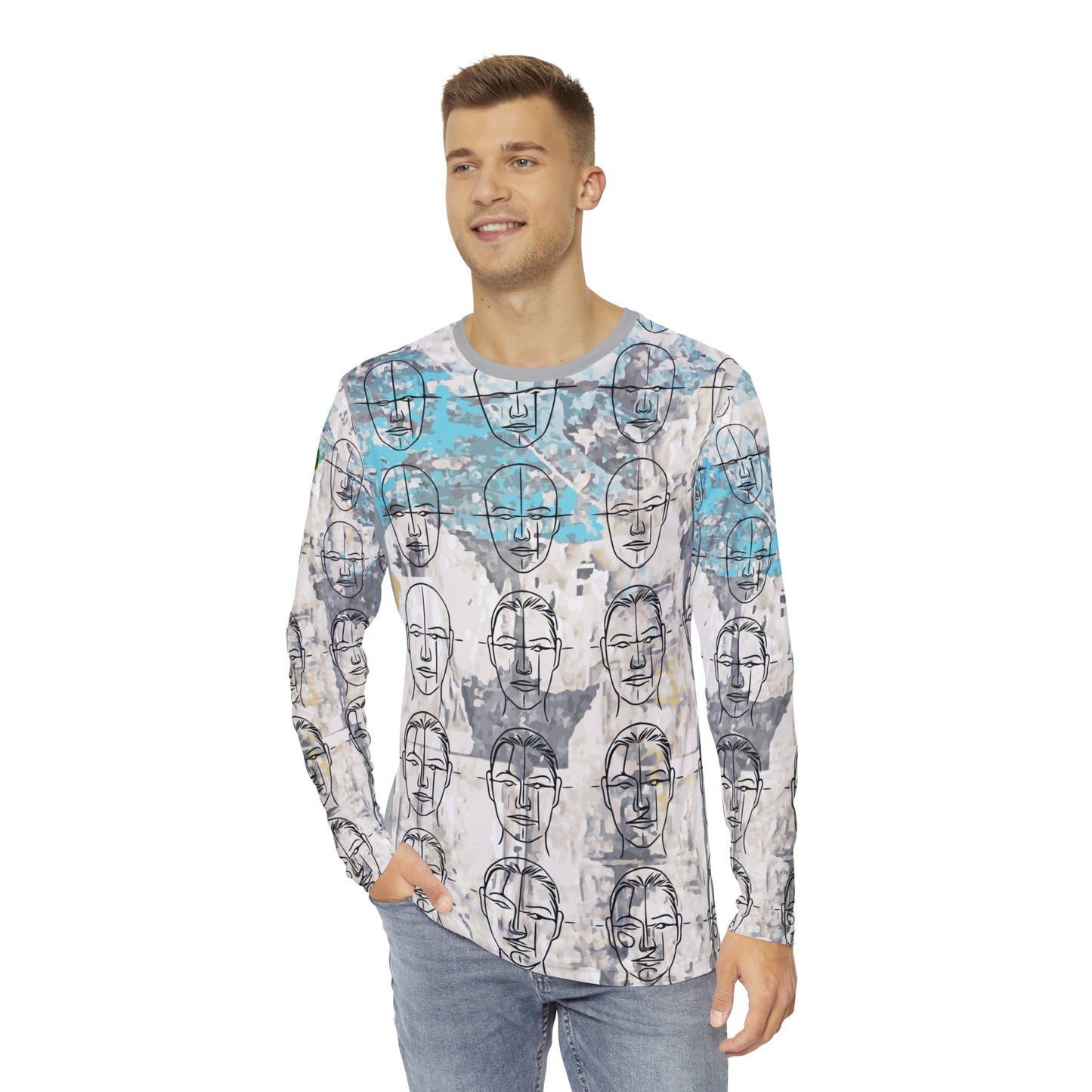 Face Proportions Long Sleeve Shirt (AOP)