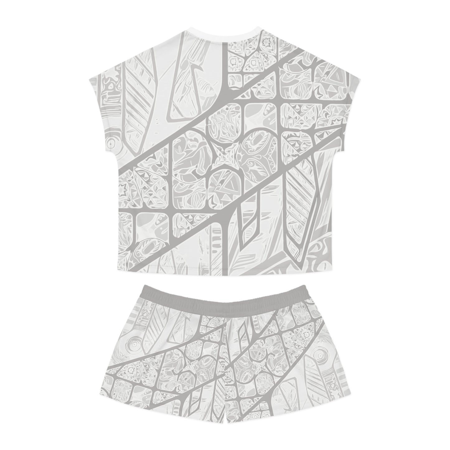 Women's Powder Pebbles Short Pajama Set (AOP)