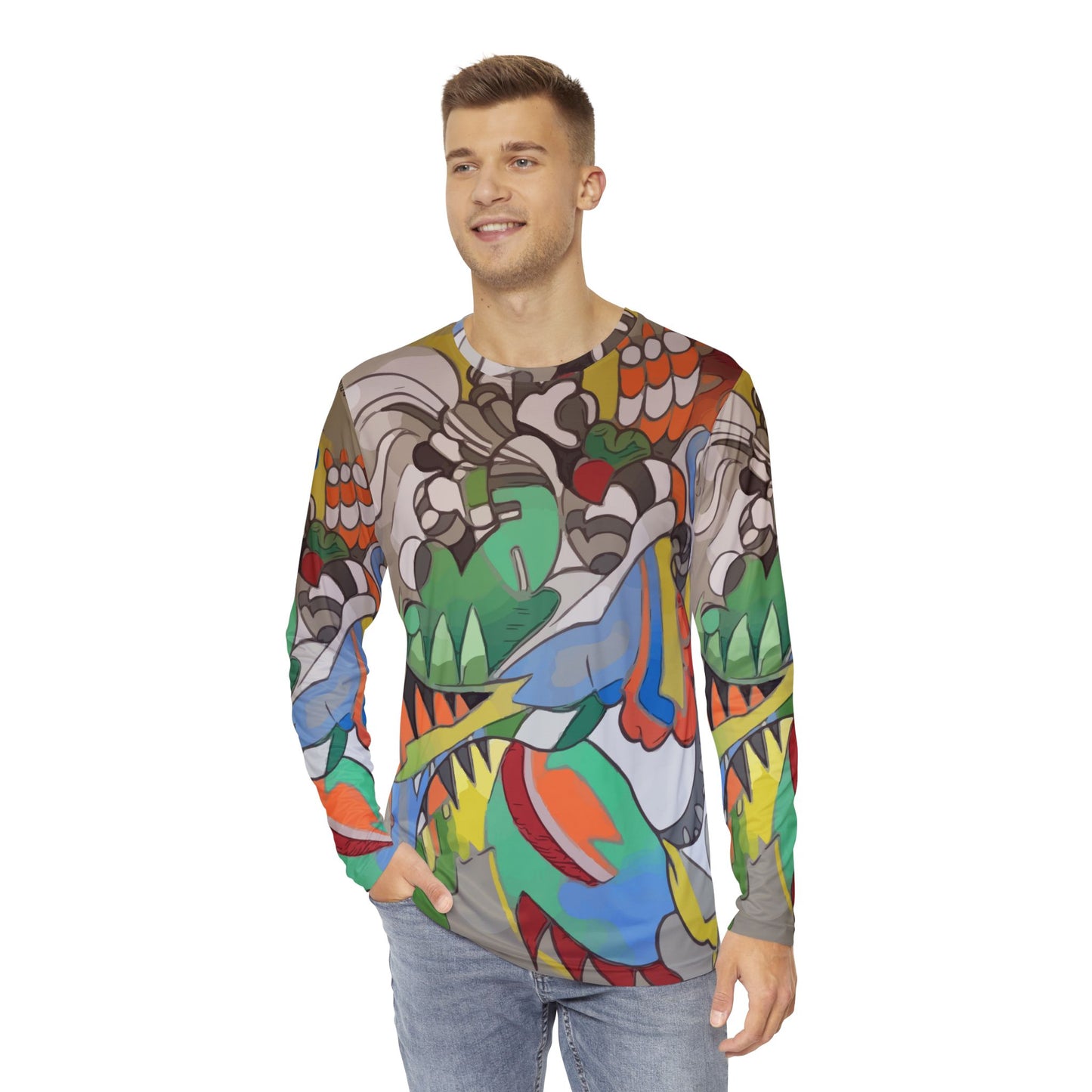 Abstraction Long Sleeve Shirt (AOP)