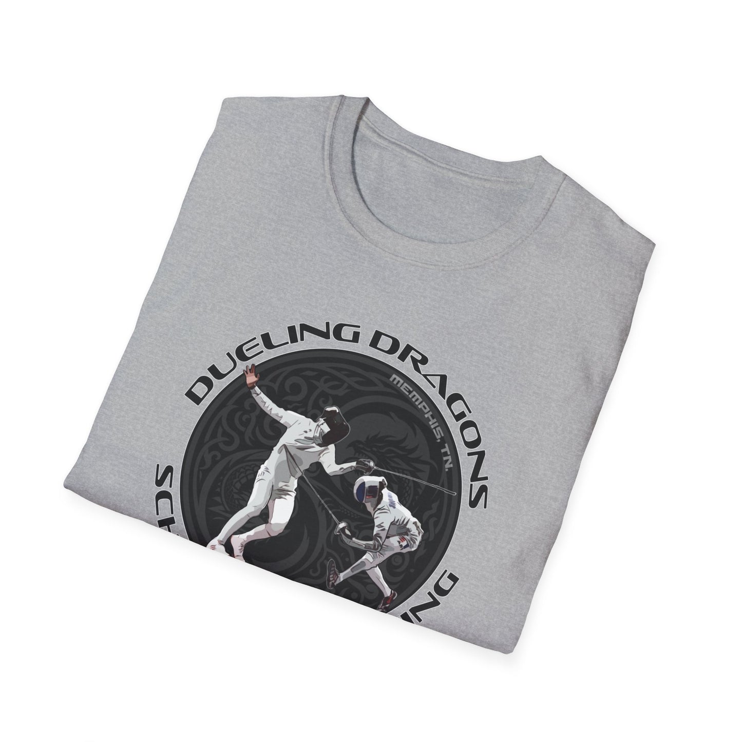 Dueling Dragons Unisex Softstyle T-Shirt