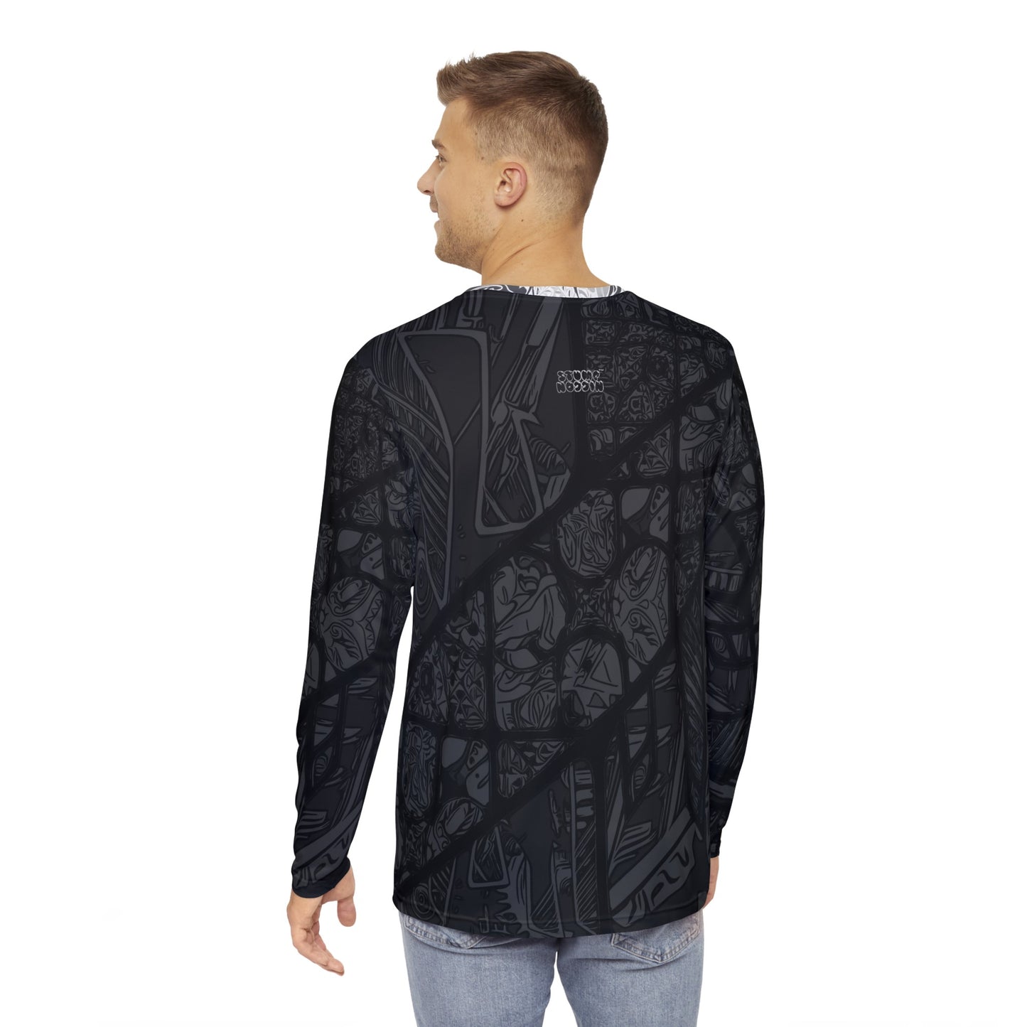 Skull (Black) Long Sleeve Shirt (AOP)