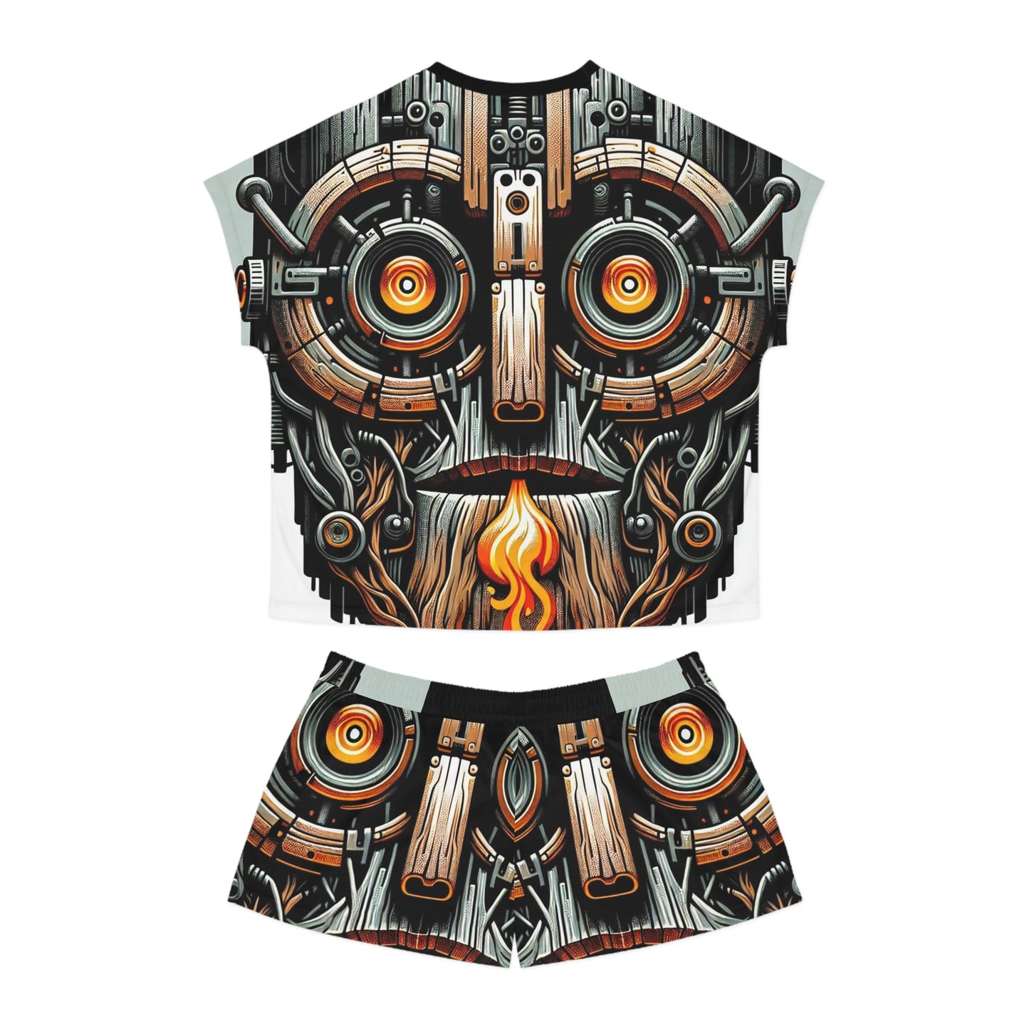 Women's firewood Short Pajama Set (AOP)