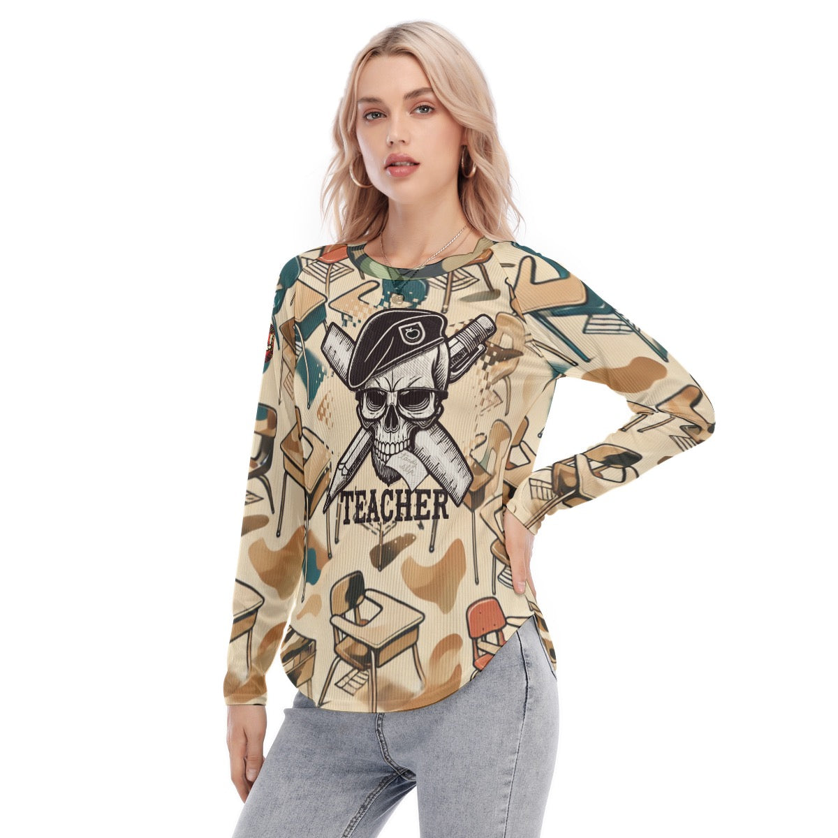 BTF Classroom Camo Blouse