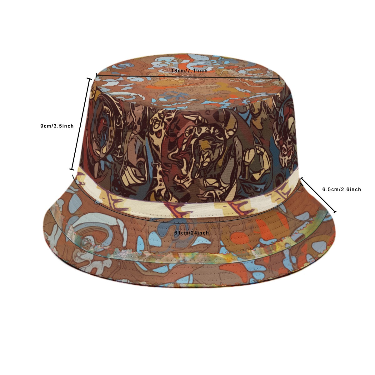 STUMPNOGGIN Wood Chipper Bucket Hat - Limited Print Polyester Fashion Hat for Individuality & Style
