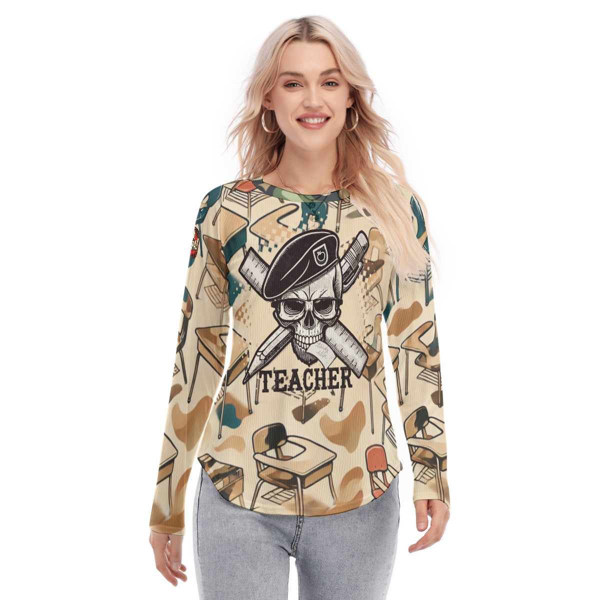 BTF Classroom Camo Blouse