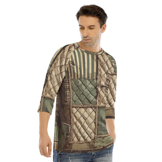 Quilted Roughneck 3/4  T-shirt