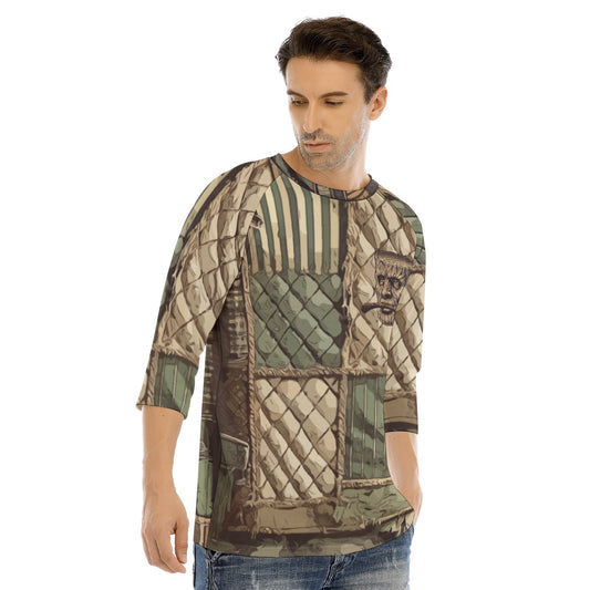 Quilted Roughneck 3/4 sleeve T-shirt