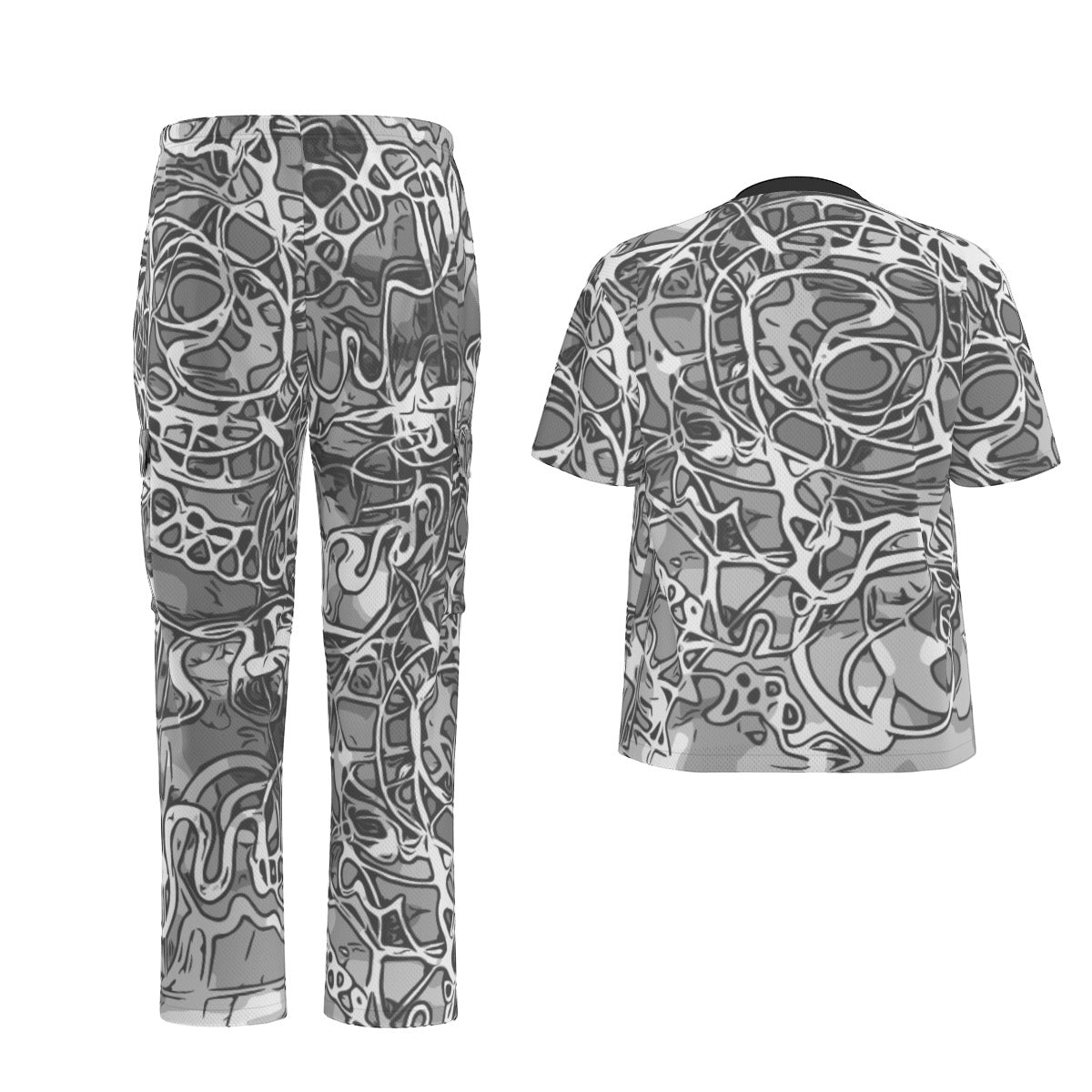 Squiggles Unisex Scrub Set|Birdseye