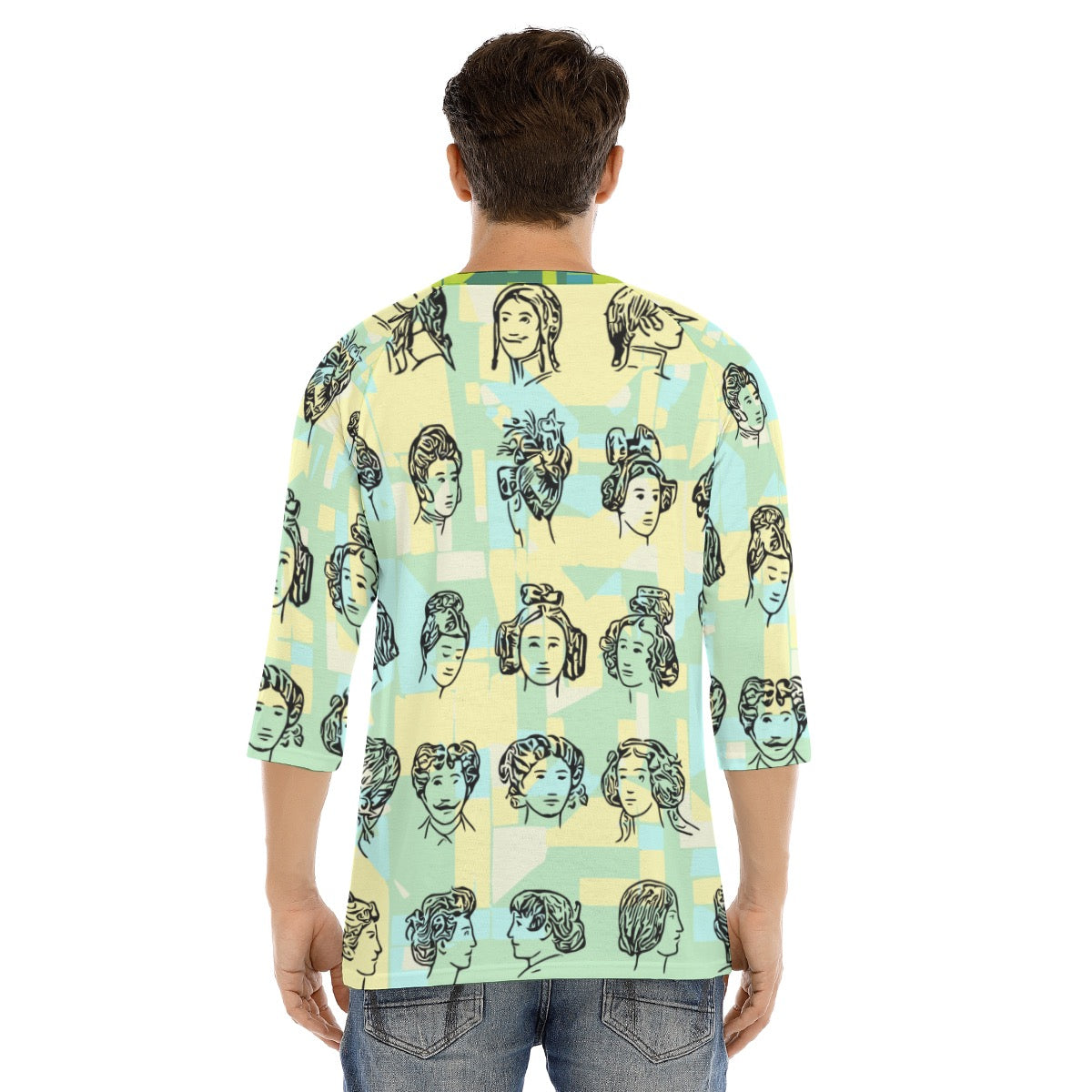 Heads 3/4 Sleeve T-shirt
