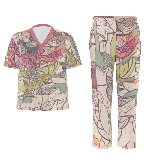 All-Over Print Unisex Scrub Set|Birdseye