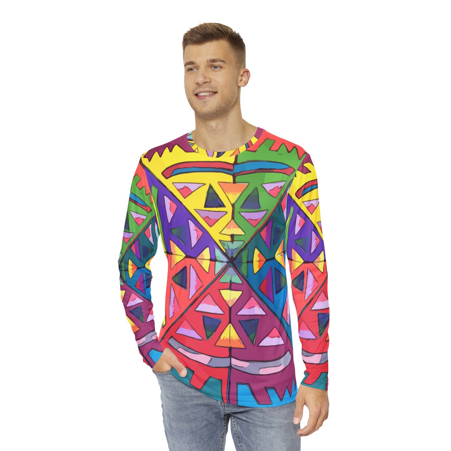 Crayon Mandala Long Sleeve Shirt (AOP)