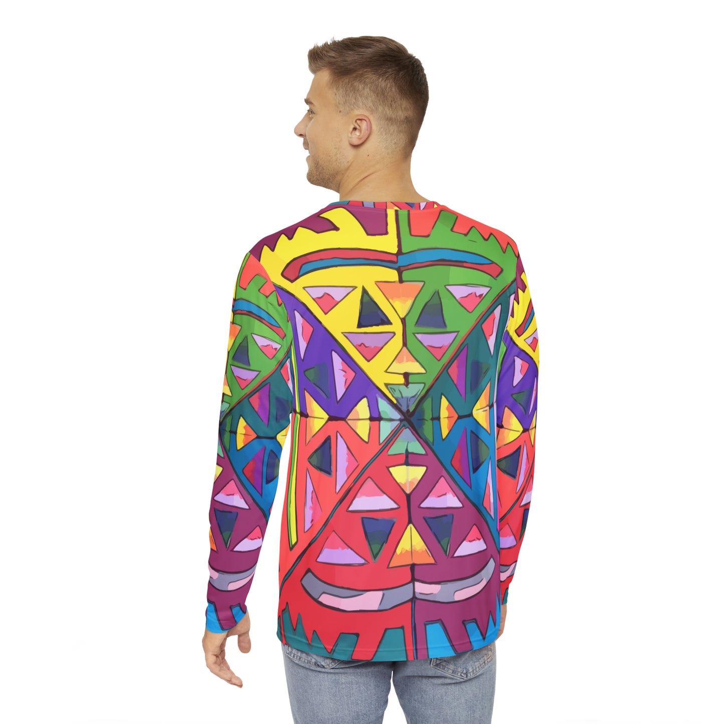 Crayon Mandala Long Sleeve Shirt (AOP)